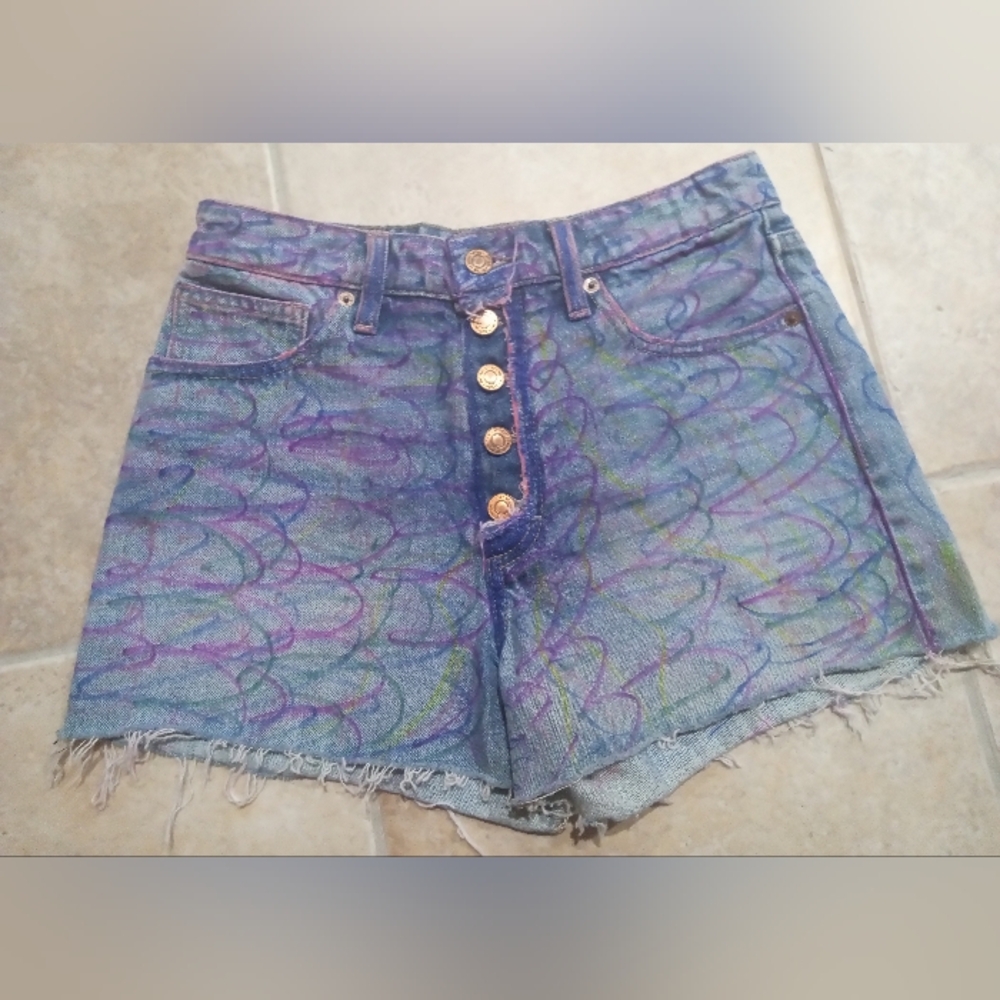 Stylish Multicolor Denim Shorts